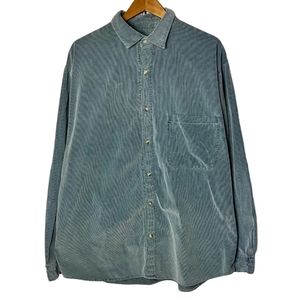 VTG 90's Gramicci Men's Green Corduroy Button Up L/S Shirt Sz XL USA